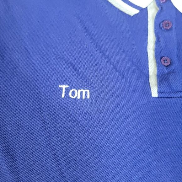 Vtg 90s Apex One Dallas Cowboys "Tom" Mens Size L NFL Polo Shirt Rare - Picture 5 of 12